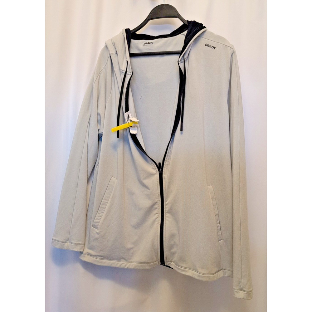 brady brand XXL zipper micro modal gray hoodie black accents nwt-other heavy!